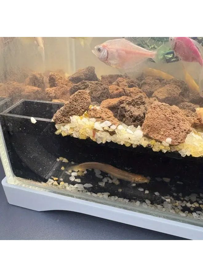 Wood Color Aquarium Cave Habitat Natural Rock Shelter for Reptiles Amphibians - Image 1